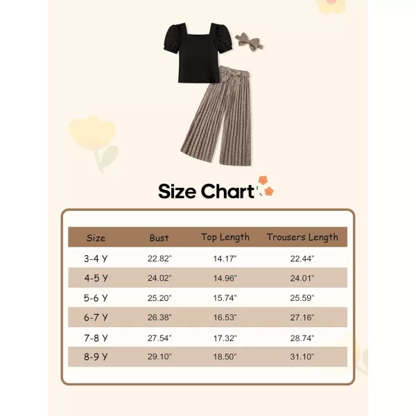Toddler Little Girl Clothes Outfits Set Square Neck Tops + Pleated Pants + Headband 3pcs Kids Clothing