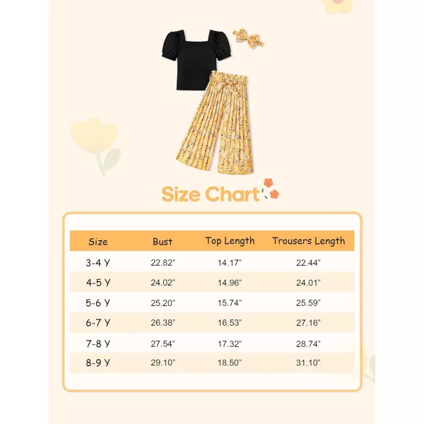 Toddler Little Girl Clothes Outfits Set Square Neck Tops + Pleated Pants + Headband 3pcs Kids Clothing