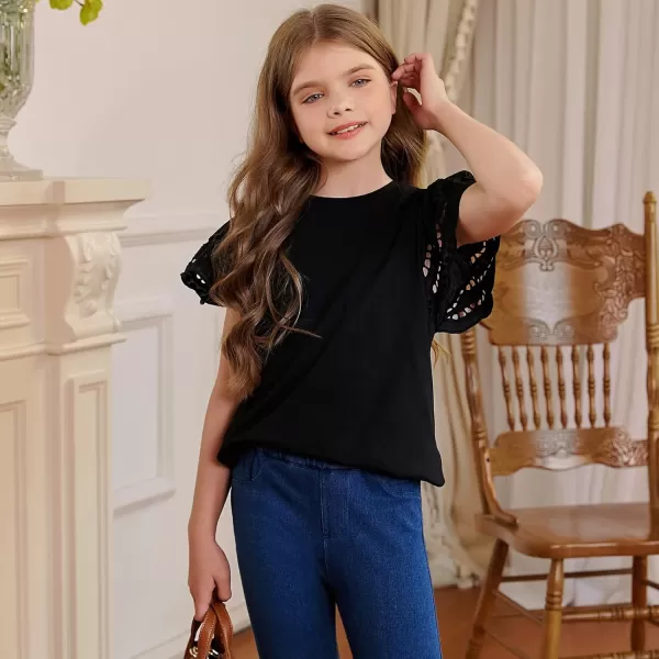 blibean Girl Fashion Cotton Shirts Summer Tops 4-15 Years Old