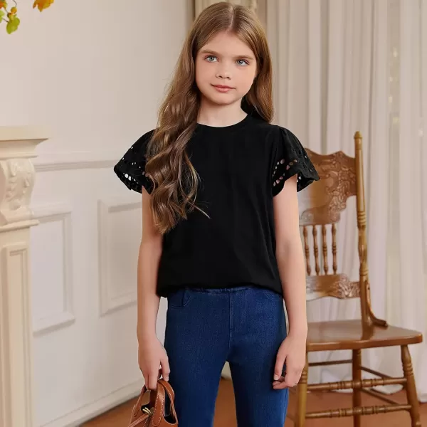 blibean Girl Fashion Cotton Shirts Summer Tops 4-15 Years Old