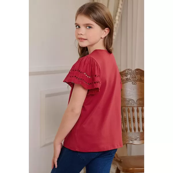 blibean Girl Fashion Cotton Shirts Summer Tops 4-15 Years Old