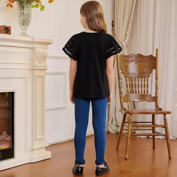 blibean Girl Fashion Cotton Shirts Summer Tops 4-15 Years Old