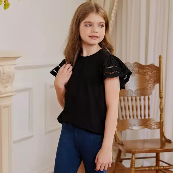 blibean Girl Fashion Cotton Shirts Summer Tops 4-15 Years Old