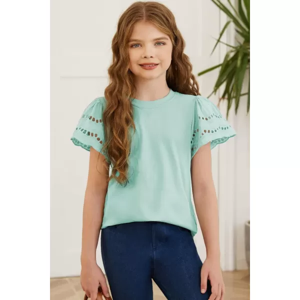 blibean Girl Fashion Cotton Shirts Summer Tops 4-15 Years Old