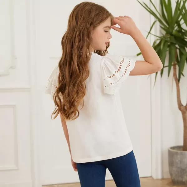 blibean Girl Fashion Cotton Shirts Summer Tops 4-15 Years Old