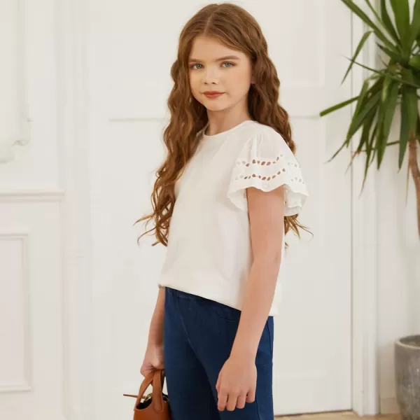 blibean Girl Fashion Cotton Shirts Summer Tops 4-15 Years Old