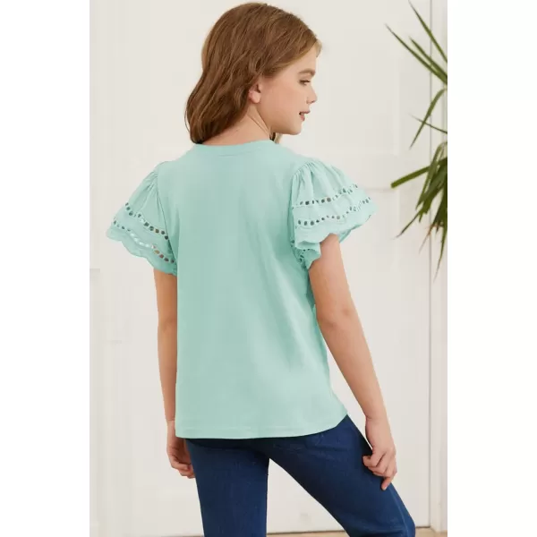 blibean Girl Fashion Cotton Shirts Summer Tops 4-15 Years Old