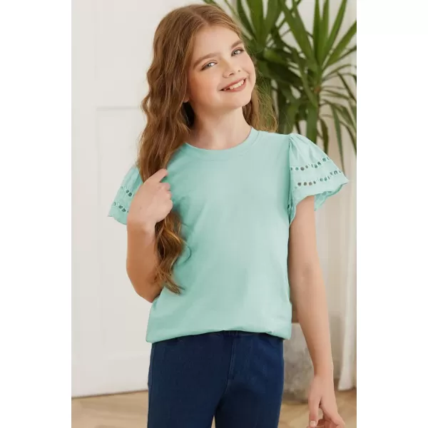 blibean Girl Fashion Cotton Shirts Summer Tops 4-15 Years Old