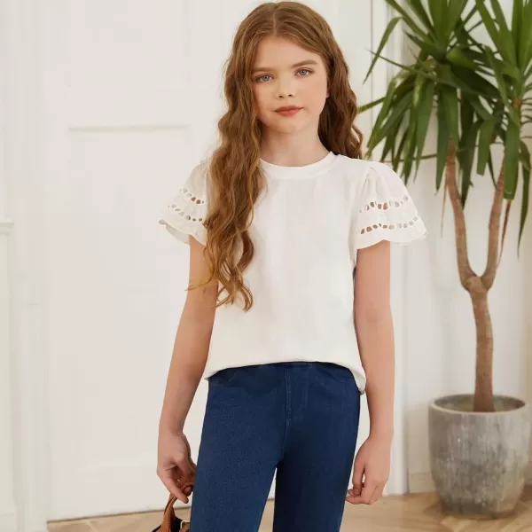blibean Girl Fashion Cotton Shirts Summer Tops 4-15 Years Old