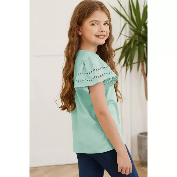 blibean Girl Fashion Cotton Shirts Summer Tops 4-15 Years Old