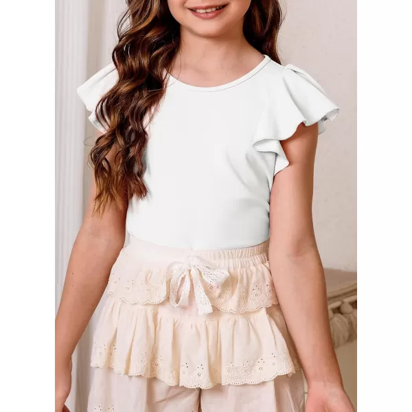 blibean Girl Ruffle Sleeve Shirts Stylish Tops Size 4-16 Years