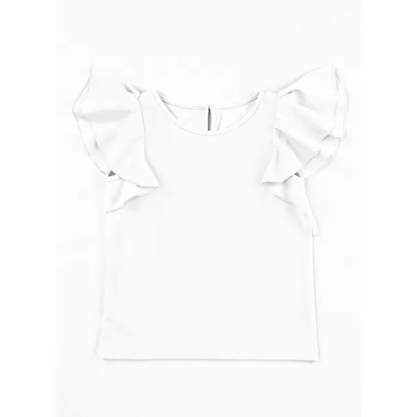 blibean Girl Ruffle Sleeve Shirts Stylish Tops Size 4-16 Years