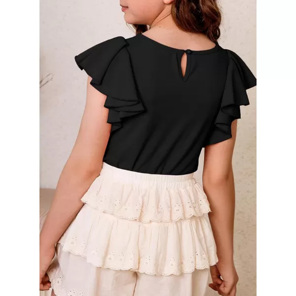 blibean Girl Ruffle Sleeve Shirts Stylish Tops Size 4-16 Years