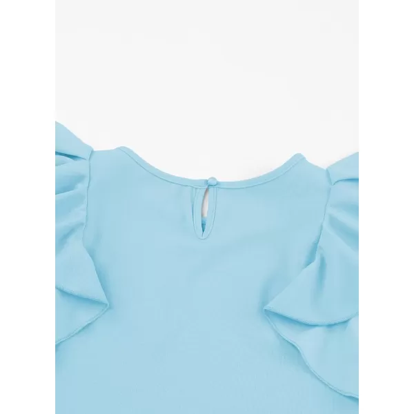 blibean Girl Ruffle Sleeve Shirts Stylish Tops Size 4-16 Years