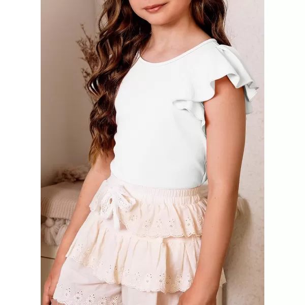 blibean Girl Ruffle Sleeve Shirts Stylish Tops Size 4-16 Years