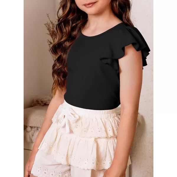 blibean Girl Ruffle Sleeve Shirts Stylish Tops Size 4-16 Years