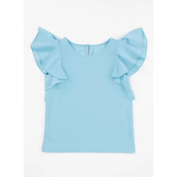 blibean Girl Ruffle Sleeve Shirts Stylish Tops Size 4-16 Years