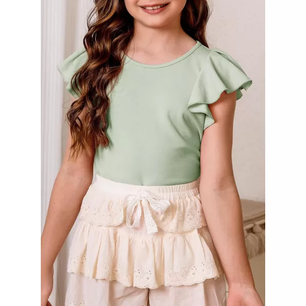 blibean Girl Ruffle Sleeve Shirts Stylish Tops Size 4-16 Years