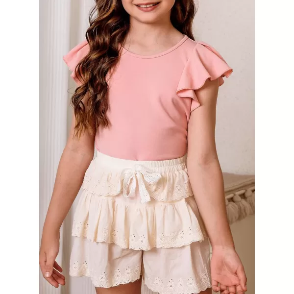 blibean Girl Ruffle Sleeve Shirts Stylish Tops Size 4-16 Years