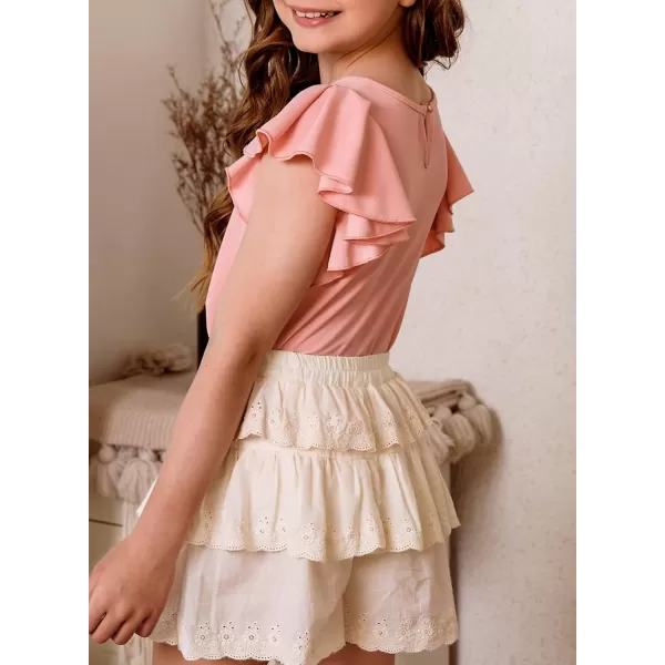 blibean Girl Ruffle Sleeve Shirts Stylish Tops Size 4-16 Years