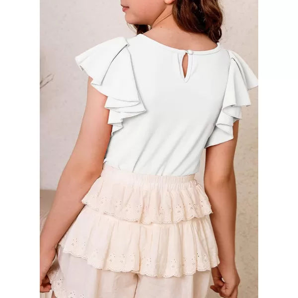 blibean Girl Ruffle Sleeve Shirts Stylish Tops Size 4-16 Years