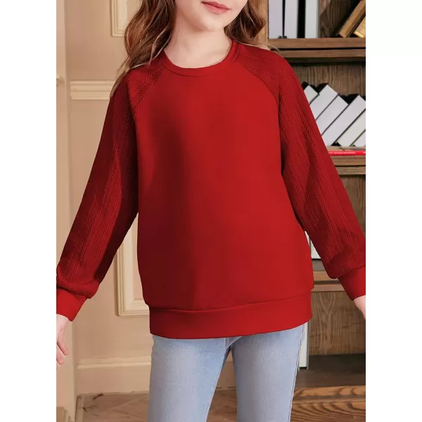 blibean Girls 2024 Fall Sweatshirt Tween Crewneck Cable Knit Tops Size 6-15 Years