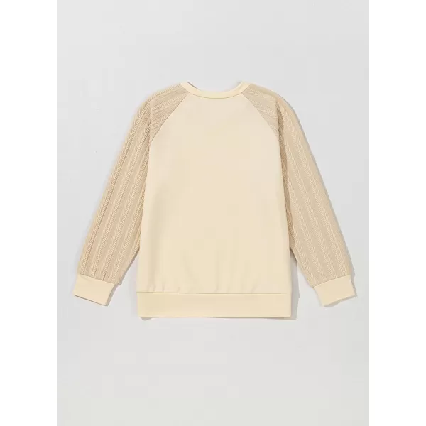 blibean Girls 2024 Fall Sweatshirt Tween Crewneck Cable Knit Tops Size 6-15 Years
