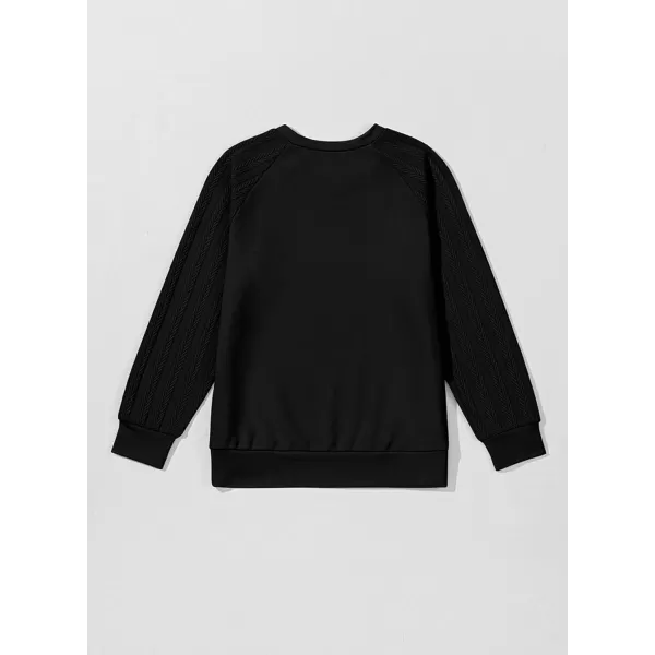 blibean Girls 2024 Fall Sweatshirt Tween Crewneck Cable Knit Tops Size 6-15 Years