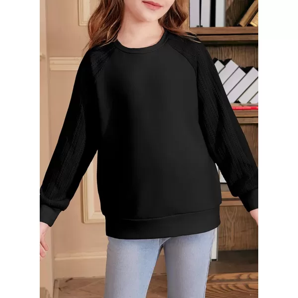 blibean Girls 2024 Fall Sweatshirt Tween Crewneck Cable Knit Tops Size 6-15 Years