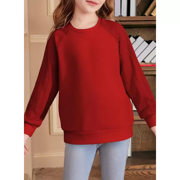 blibean Girls 2024 Fall Sweatshirt Tween Crewneck Cable Knit Tops Size 6-15 Years