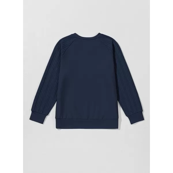 blibean Girls 2024 Fall Sweatshirt Tween Crewneck Cable Knit Tops Size 6-15 Years