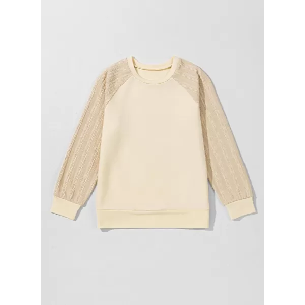 blibean Girls 2024 Fall Sweatshirt Tween Crewneck Cable Knit Tops Size 6-15 Years