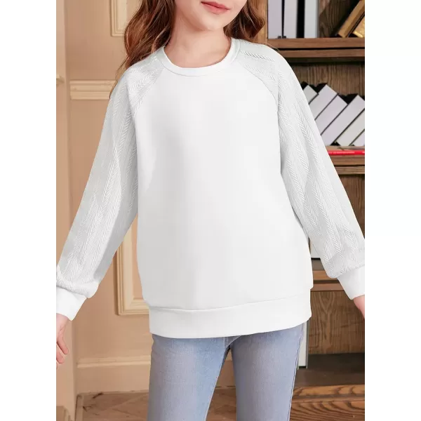 blibean Girls 2024 Fall Sweatshirt Tween Crewneck Cable Knit Tops Size 6-15 Years