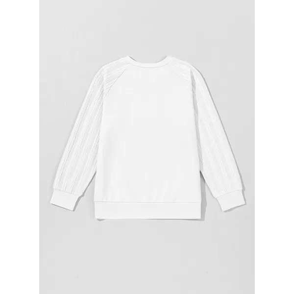 blibean Girls 2024 Fall Sweatshirt Tween Crewneck Cable Knit Tops Size 6-15 Years