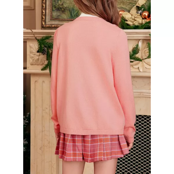 blibean Girls 2024 School Uniform Cardigan Kids Ruffles Thin Sweater Size 6-15 Years