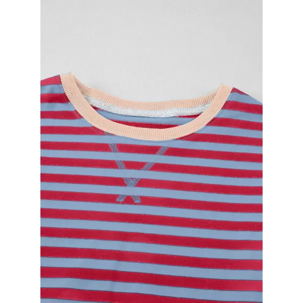 blibean Girls Cotton Long Sleeve Sweathirts Striped Color Block Tops Size 6-15 Years