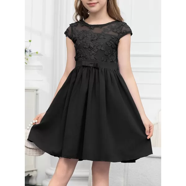 blibean Girls Elegant Lace Mesh Semi Formal Party Dress Size 6-15 Years