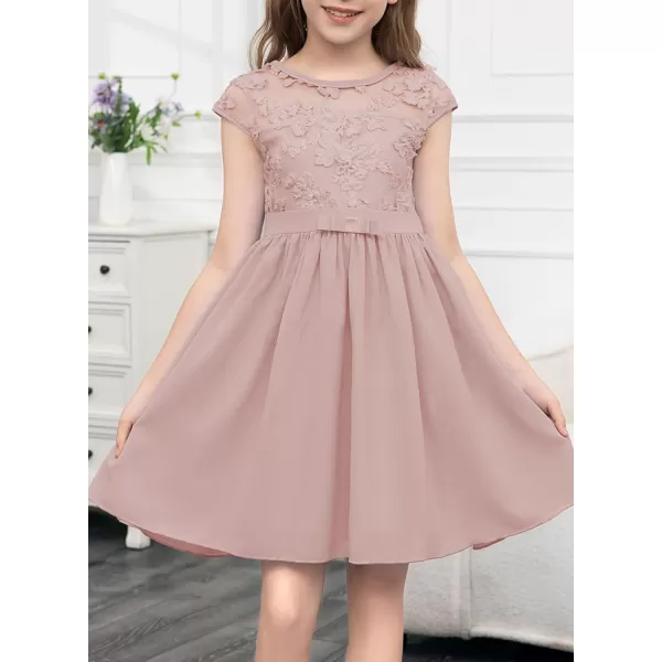 blibean Girls Elegant Lace Mesh Semi Formal Party Dress Size 6-15 Years