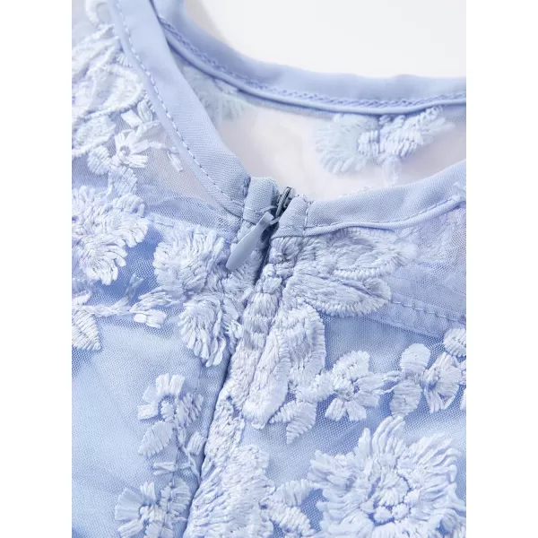 blibean Girls Elegant Lace Mesh Semi Formal Party Dress Size 6-15 Years
