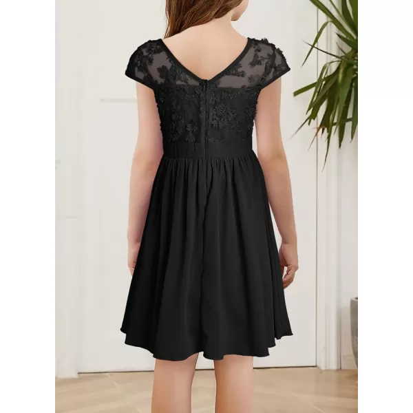 blibean Girls Elegant Lace Mesh Semi Formal Party Dress Size 6-15 Years