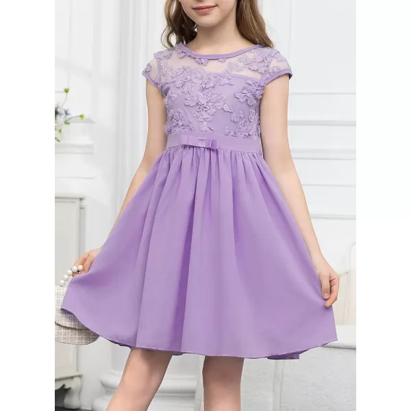 blibean Girls Elegant Lace Mesh Semi Formal Party Dress Size 6-15 Years