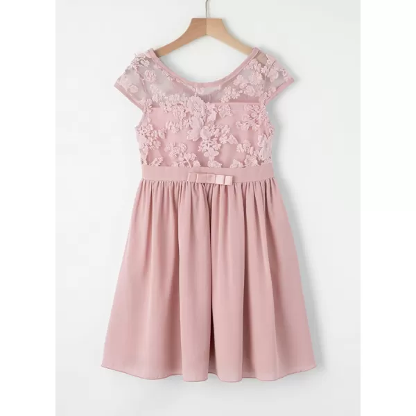 blibean Girls Elegant Lace Mesh Semi Formal Party Dress Size 6-15 Years