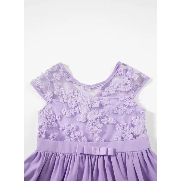 blibean Girls Elegant Lace Mesh Semi Formal Party Dress Size 6-15 Years