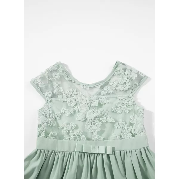 blibean Girls Elegant Lace Mesh Semi Formal Party Dress Size 6-15 Years