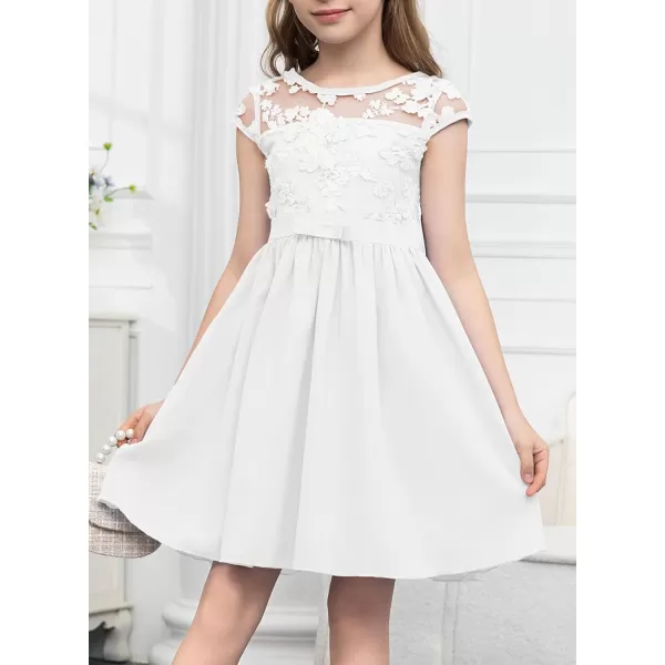 blibean Girls Elegant Lace Mesh Semi Formal Party Dress Size 6-15 Years