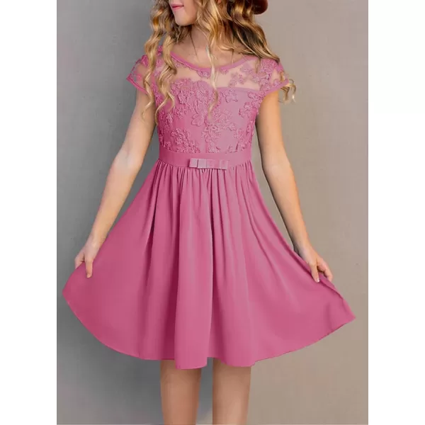 blibean Girls Elegant Lace Mesh Semi Formal Party Dress Size 6-15 Years