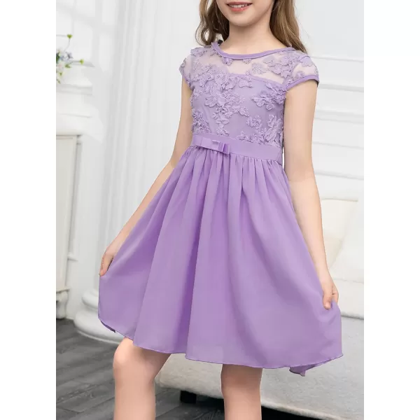 blibean Girls Elegant Lace Mesh Semi Formal Party Dress Size 6-15 Years