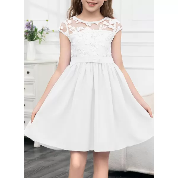 blibean Girls Elegant Lace Mesh Semi Formal Party Dress Size 6-15 Years