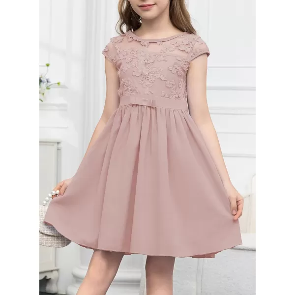 blibean Girls Elegant Lace Mesh Semi Formal Party Dress Size 6-15 Years