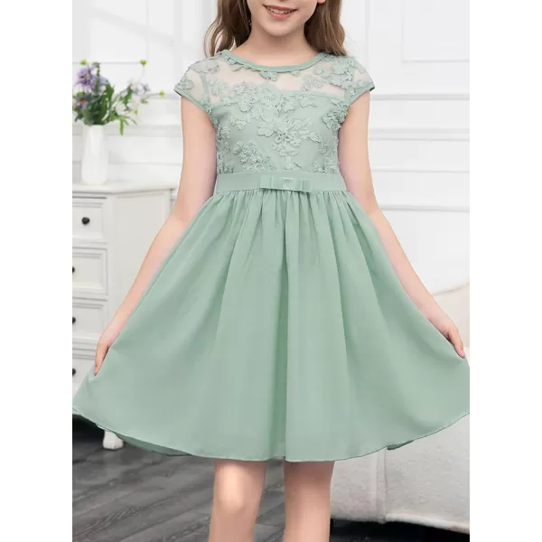 blibean Girls Elegant Lace Mesh Semi Formal Party Dress Size 6-15 Years